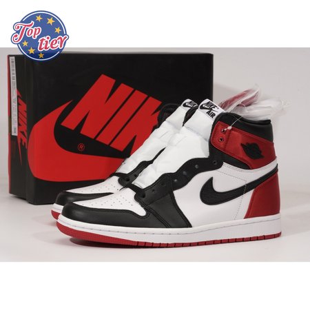 Air Jordan 1 Retro High Satin Black Toe size 36-46