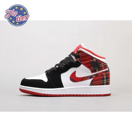 Air Jordan 1 Mid White Plaid 36-40