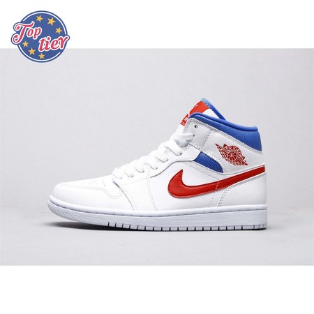 Air Jordan 1 Mid White Red Royal 36-46