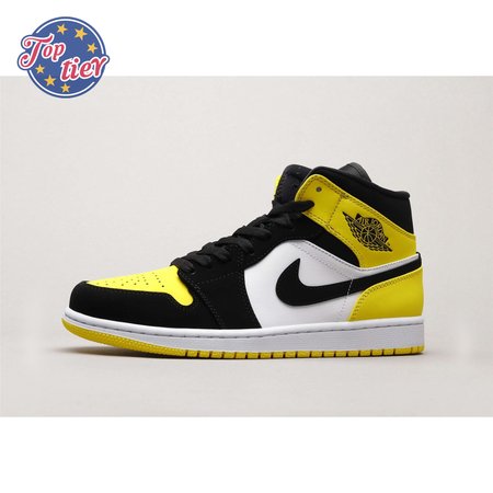 Air Jordan 1 Mid Yellow Toe Black 36-46