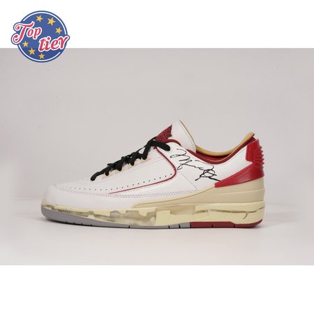 OFF-WHITE x Jordan 2 Retro Low SP White Red SIZE: 40-47.5