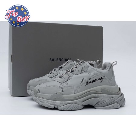 Balenciaga Triple S Allover Logo Gray SIZE: 35-45