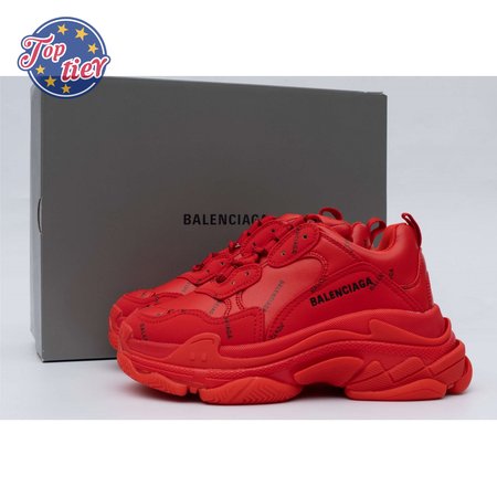 Balenciaga Triple S Allover Logo Red 35-45