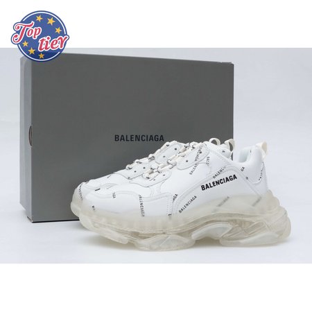 Balenciaga Triple S White Clear Sole Logo(W) 35-45