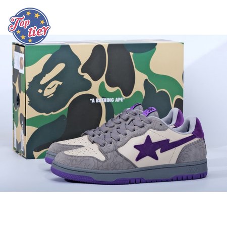 Bape Sk8 Sta Grey Purple Size 40-45