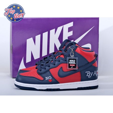 Supreme x Nike SB Dunk High By Any Mean Navy Size 36-47.5