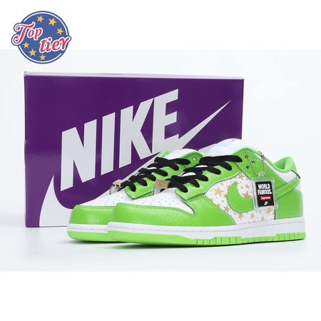 Supreme x Nike SB Dunk Low White Green SP36-47.5