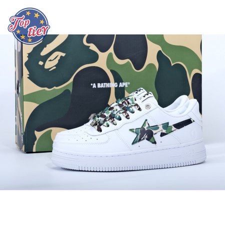 Bape Sta Low White ABC Camo Green Size 36-45