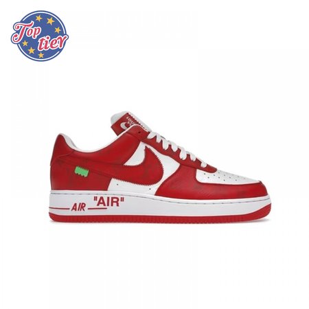 Louis Vuitton Nike Air Force 1 Low By Virgil Abloh White Red Size 40-45