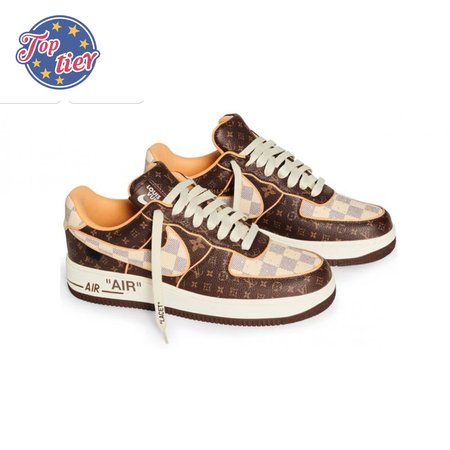 Nike Air Force 1 Low Louis Vuitton Monogram Brown Damier Azur Size 36-46