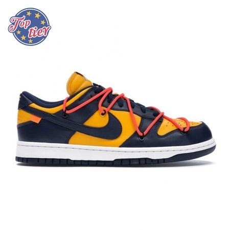 Off-White x Dunk Low 'University Gold' Size 36-46