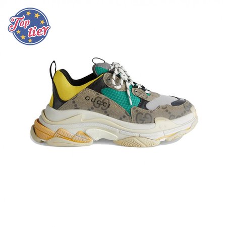 Gucci x Balenciaga The Hacker Project Triple S Beige Green Yellow Size 35-45