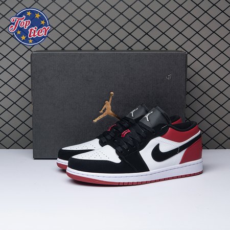 Jordan 1 Low Black Toe 553558-116 Size 36-47.5