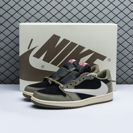 Travis Scott x Air Jordan 1 Low OG Black Olive DM7866-002 Size 36-48.5