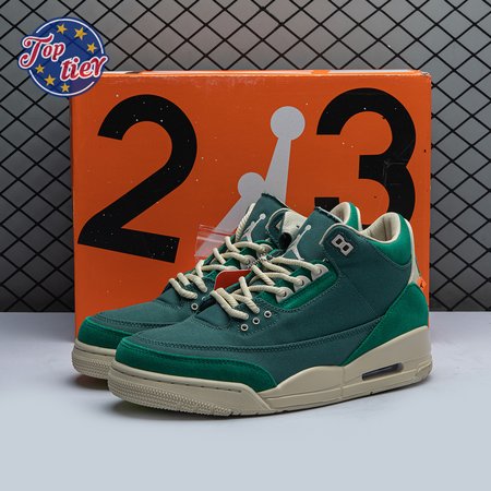 Nina Chanel Abney x Air Jordan 3 Retro Bicoastal Black Malachite Fossil FZ7974-300 Size 36-47.5