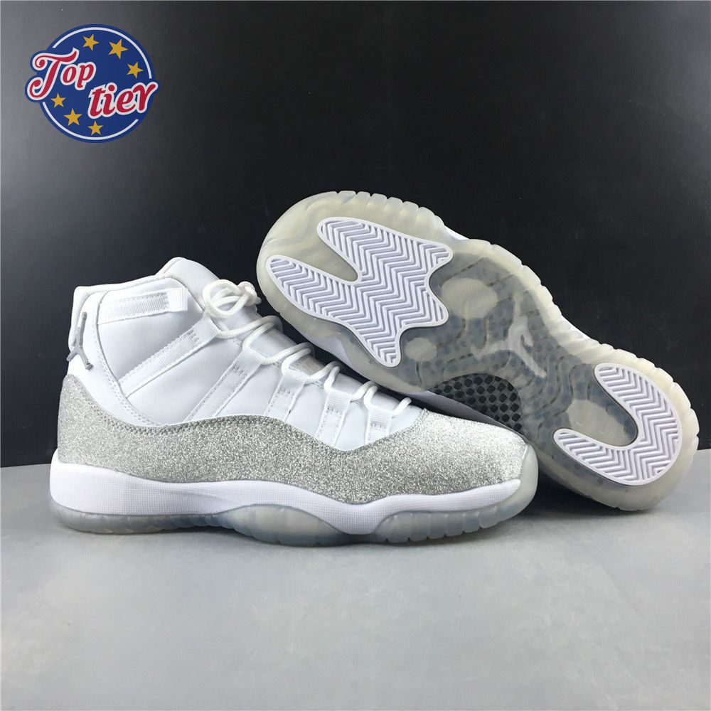 Jordan 11 Retro White Metallic Silver (Women's) AR0715-100 Size 36-44.5