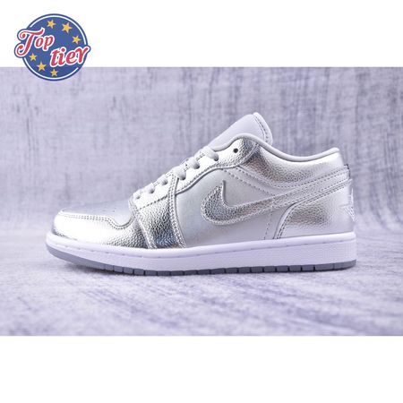 Jordan 1 Low SE Metallic Silver WMNS Unisex Size