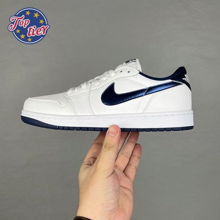 Jordan 1 Retro Low '85 Metallic Blue FB9933-141 Unisex Size